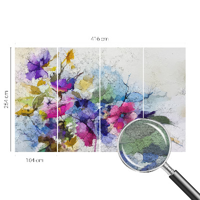 Papel de parede para quarto Flores abstratas