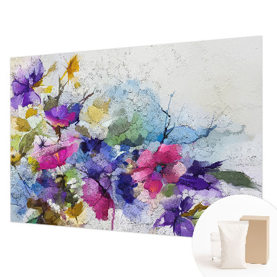 Papel de parede para quarto Flores abstratas