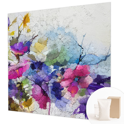 Papel de parede para quarto Flores abstratas