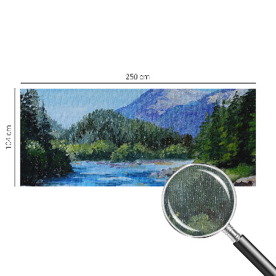 Mural de fotos na parede paisagem montanhosa