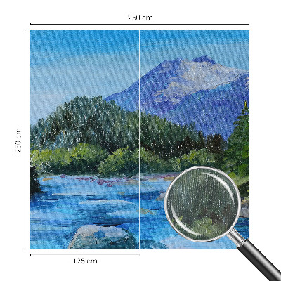 Mural de fotos na parede paisagem montanhosa