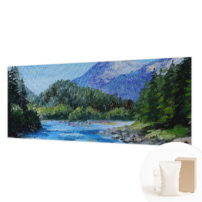Mural de fotos na parede paisagem montanhosa