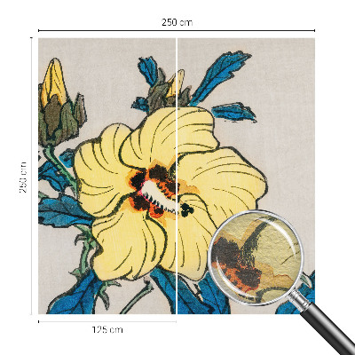 Papel de parede decorativo Flor amarela