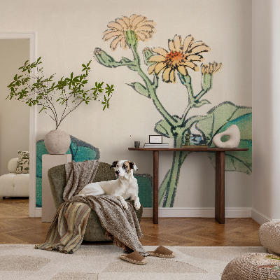 Mural de parede Flor e folhas