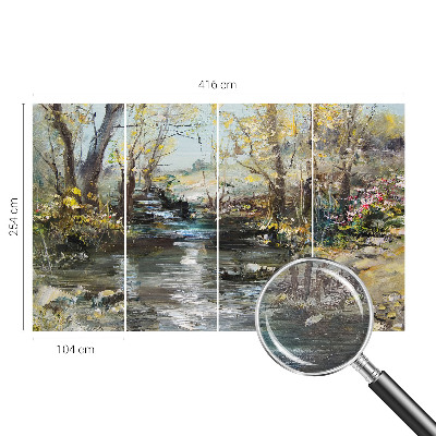 Papel de parede fotográfico Riacho na floresta