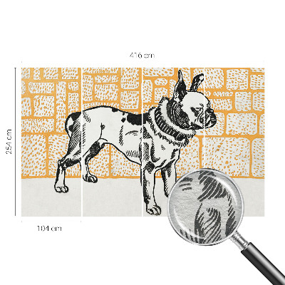 Mural fotográfico Cachorro retrô