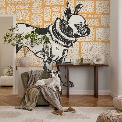 Mural fotográfico Cachorro retrô