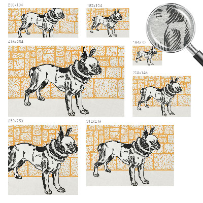 Mural fotográfico Cachorro retrô
