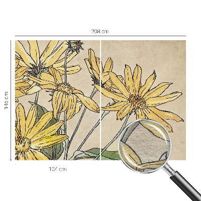 Fotomural Flores em aquarela