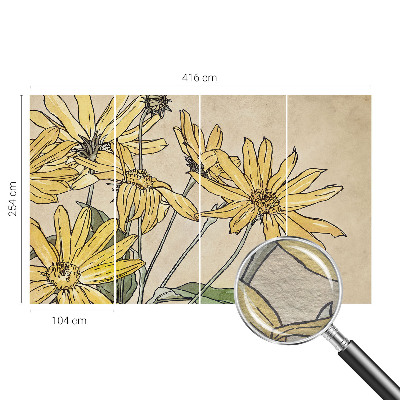 Fotomural Flores em aquarela