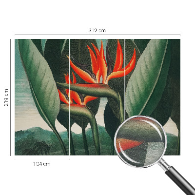 Papel de parede para quarto Flores exóticas
