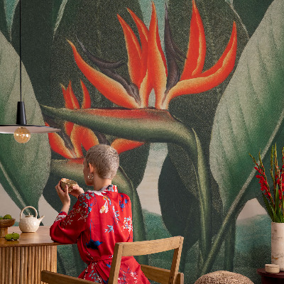Papel de parede para quarto Flores exóticas