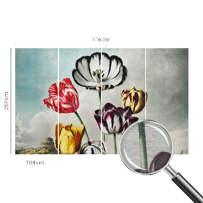 Papel de parede fotográfico Tulipas coloridas