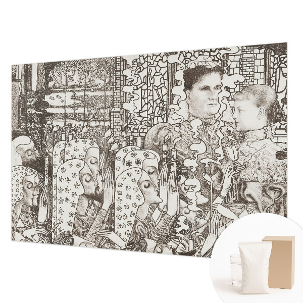 Papel de parede para sala Retratos florais