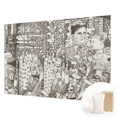 Papel de parede para sala Retratos florais
