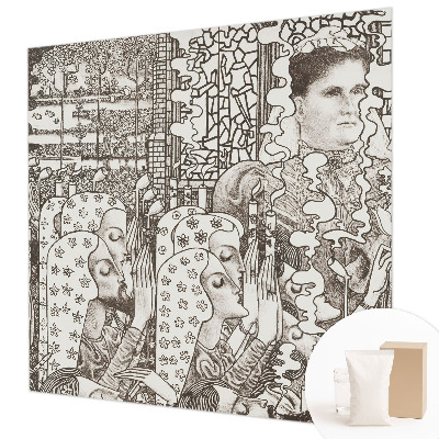 Papel de parede para sala Retratos florais