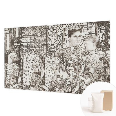 Papel de parede para sala Retratos florais