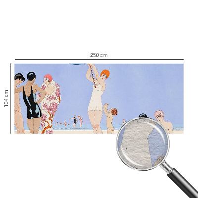 Papel de parede para sala Praia retrô