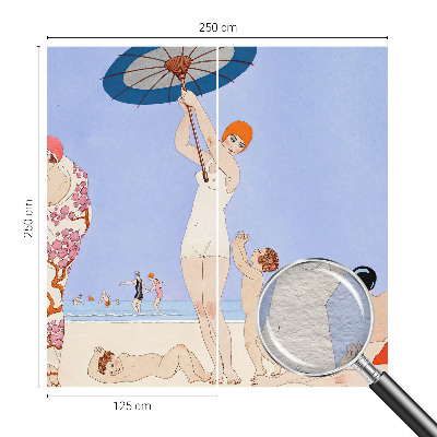 Papel de parede para sala Praia retrô