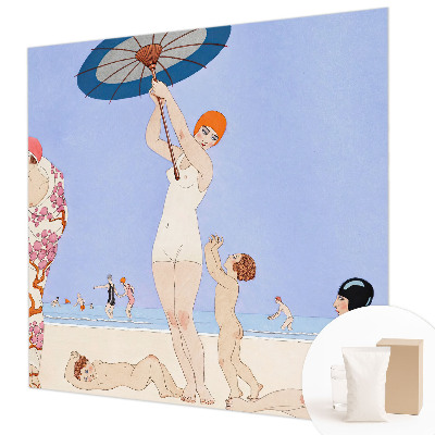 Papel de parede para sala Praia retrô