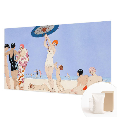 Papel de parede para sala Praia retrô
