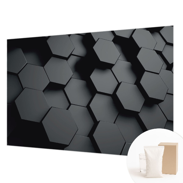 Mural fotográfico hexágonos 3D