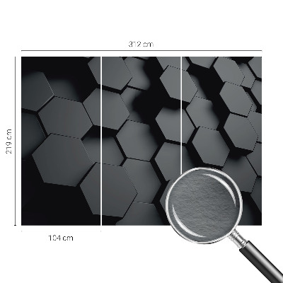 Mural fotográfico hexágonos 3D