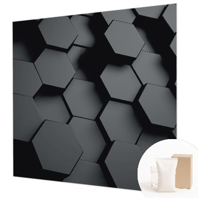 Mural fotográfico hexágonos 3D