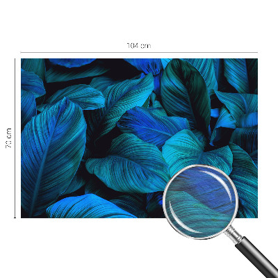 Papel de parede decorativo Folhas azuis