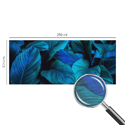 Papel de parede decorativo Folhas azuis