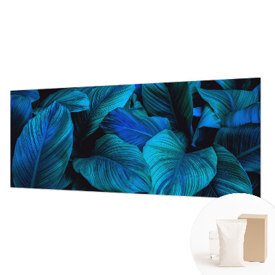 Papel de parede decorativo Folhas azuis