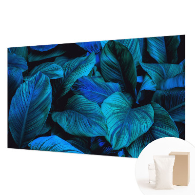 Papel de parede decorativo Folhas azuis