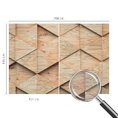 Papel de parede para sala Mosaico de madeira