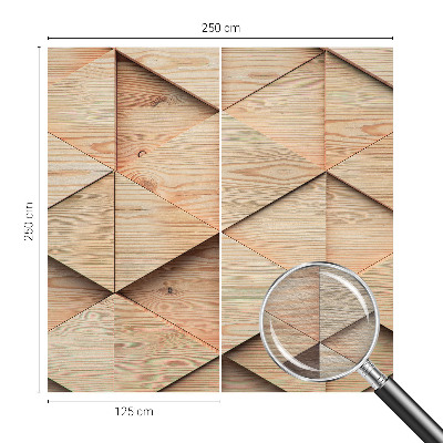Papel de parede para sala Mosaico de madeira