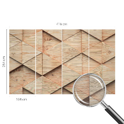 Papel de parede para sala Mosaico de madeira