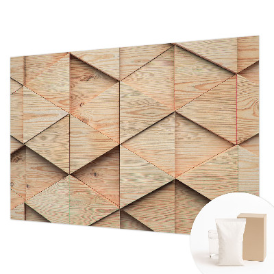 Papel de parede para sala Mosaico de madeira