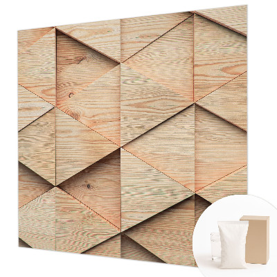 Papel de parede para sala Mosaico de madeira