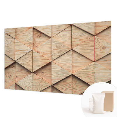 Papel de parede para sala Mosaico de madeira