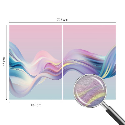 Papel de parede fotográfico Ondas coloridas
