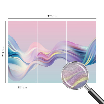 Papel de parede fotográfico Ondas coloridas