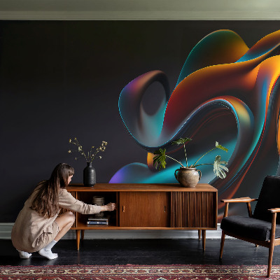 Papel de parede para sala Redemoinho colorido
