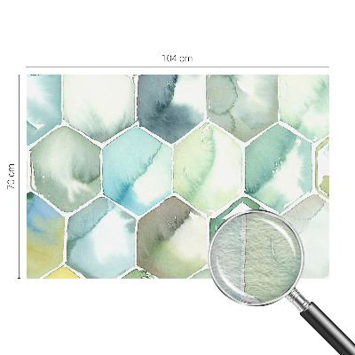 Mural de fotos na parede Hexágonos em tons pastel