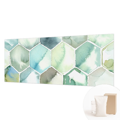 Mural de fotos na parede Hexágonos em tons pastel