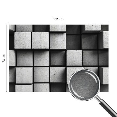 Papel de parede decorativo cubos geométricos