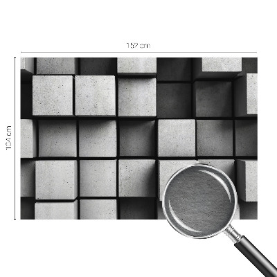 Papel de parede decorativo cubos geométricos