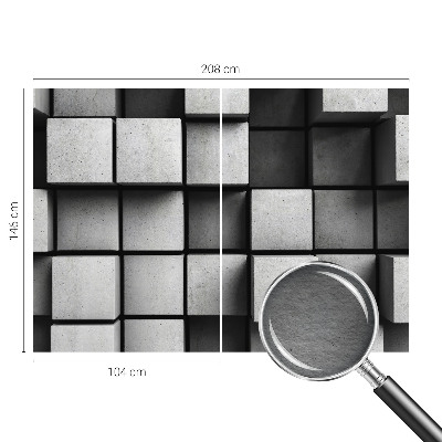 Papel de parede decorativo cubos geométricos