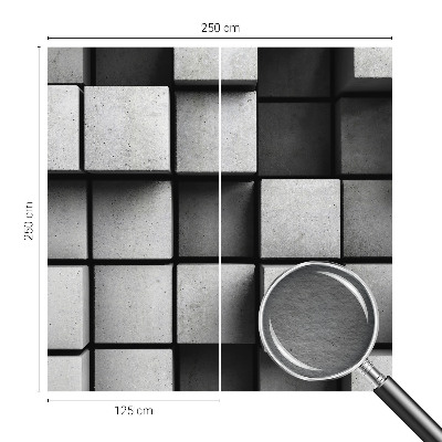 Papel de parede decorativo cubos geométricos