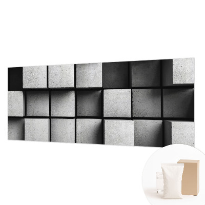 Papel de parede decorativo cubos geométricos