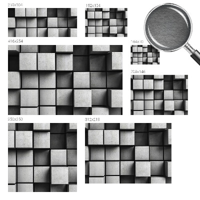 Papel de parede decorativo cubos geométricos
