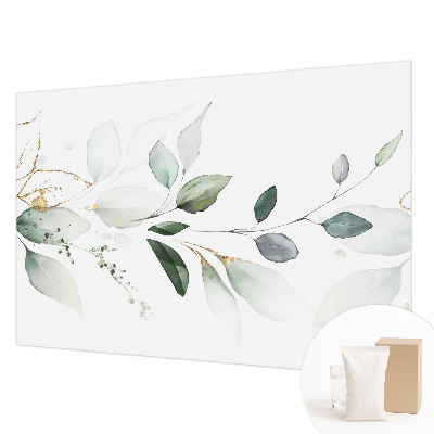 Papel de parede para sala Folhas verdes